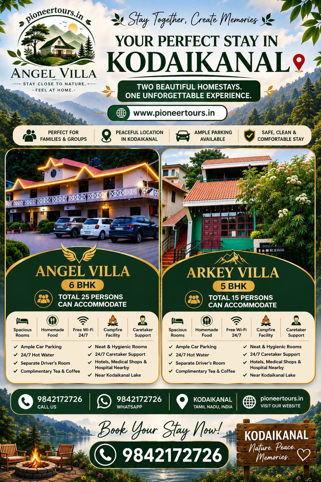 home stay accommodation kodaikanal angel villa